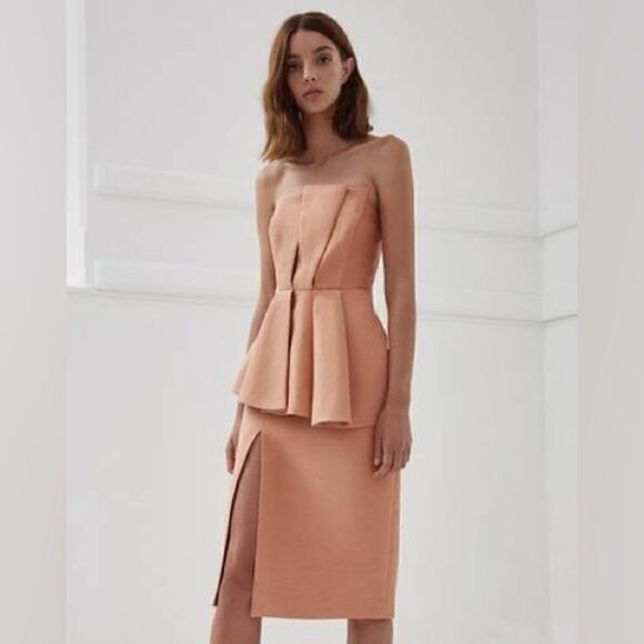 NEW C/MEO COLLECTIVE Strapless Midi Dress - Picture 2 of 2